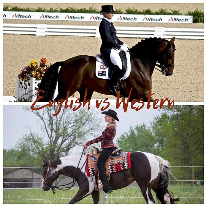 English riding vs Western riding