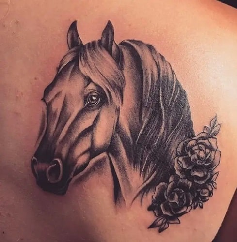 traditional horse head  Horse tattoo design Tattoos Horse tattoo