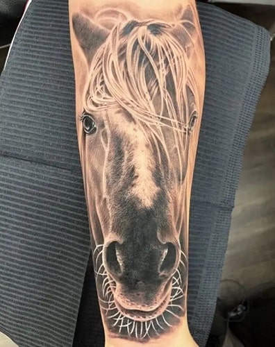 Lovely horse head with rich curles tattoo design  Tattooimagesbiz  Horse  tattoo Horse tattoo design Horse art drawing