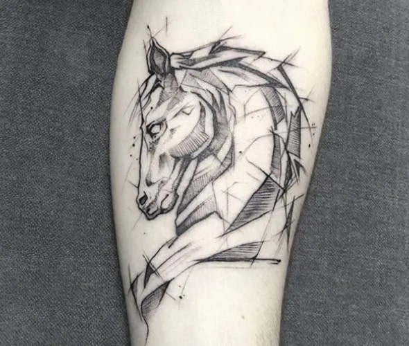 Acknowledging Horse Simple Tattoo  Horse Simple Tattoos  Simple Tattoos   MomCanvas