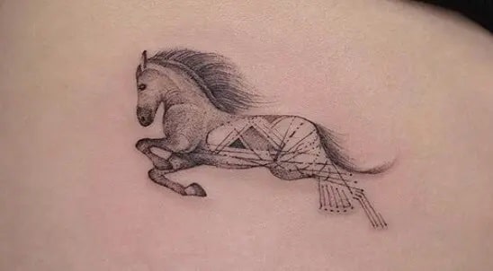 Tattoo uploaded by Orla  Black  grey running horse anatomy tattoo  dreamtattoo mydreamtattoo  Tattoodo