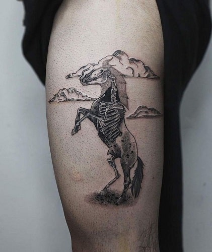 Natalia Borgia on Twitter Dark horse tattoo on the shoulder horse  tattoo dark httpstcoUjMPcLiGEs  Twitter