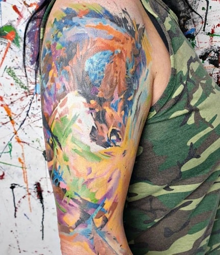 45 Unique Horse Tattoo Ideas Simple Tribal Colorful Meaning  More