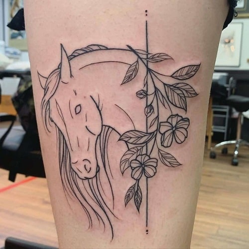 horse design tattoo