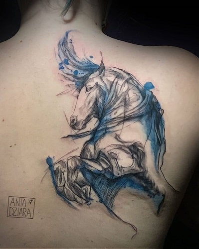 InkoTattoo  Temporary Tattoo  Animal  Indian Horse Watercolors   INKOTATTOO