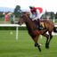Jockey and Horse Mid Race